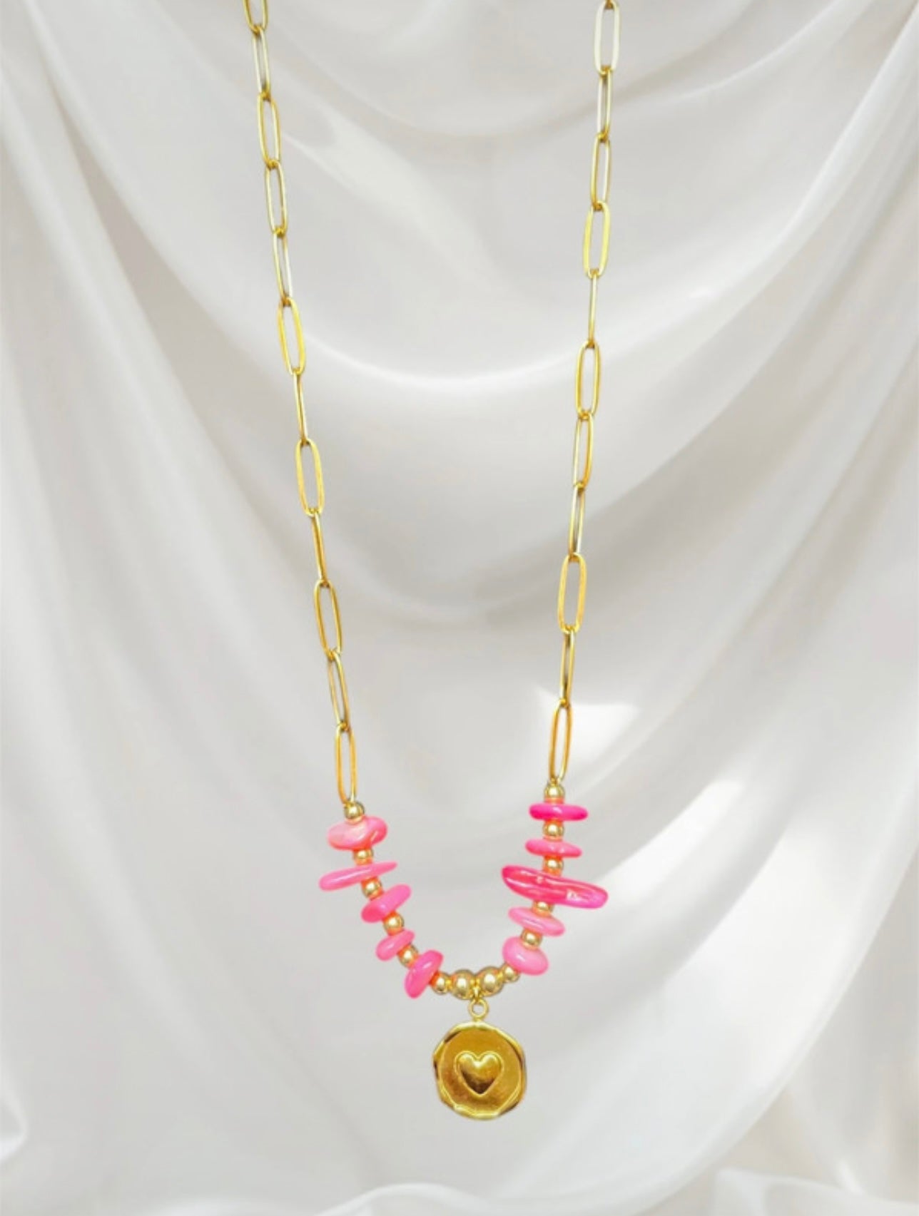 Collier Octobre Rose en acier inoxydable