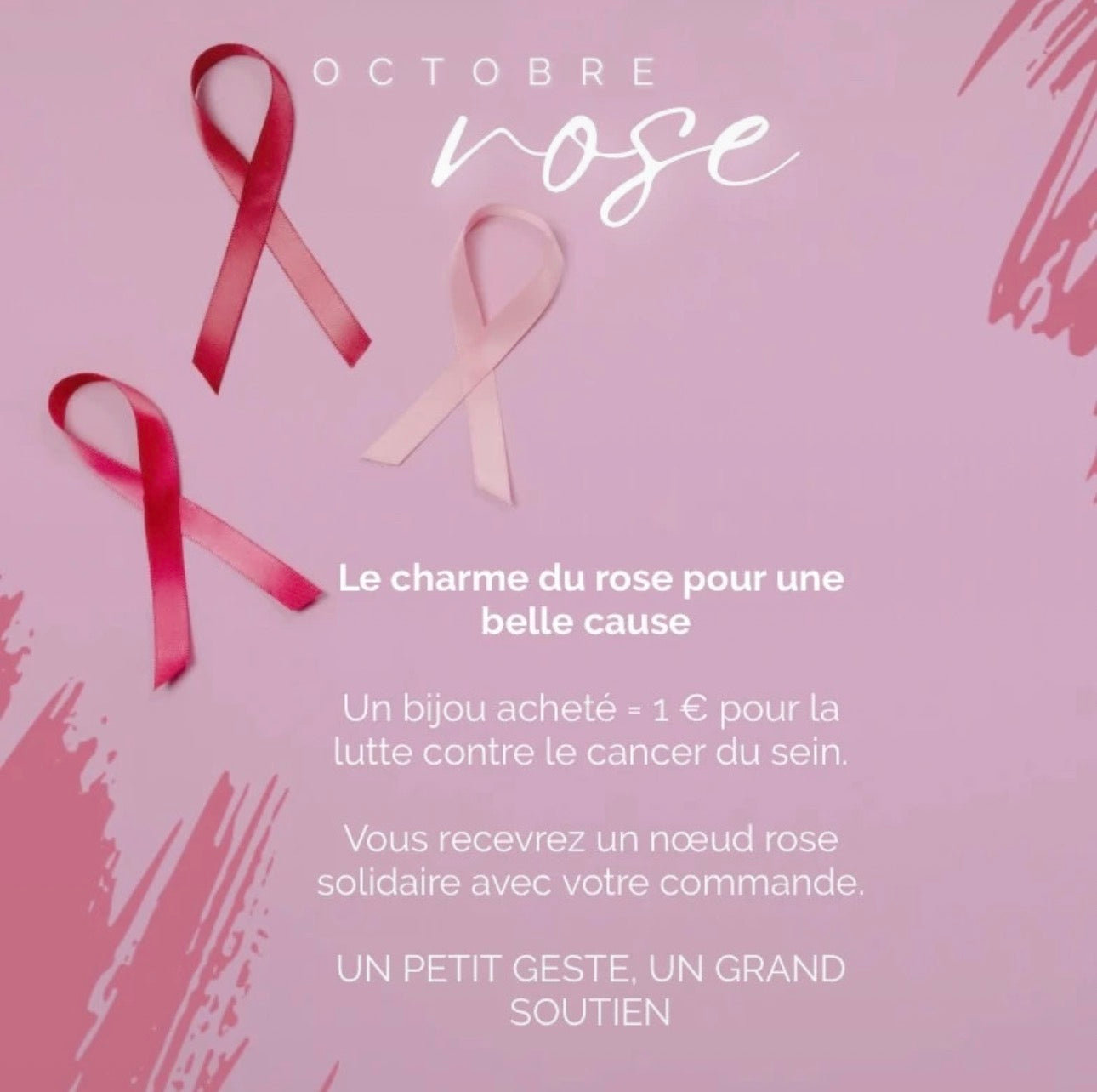 Collier Octobre Rose en acier inoxydable